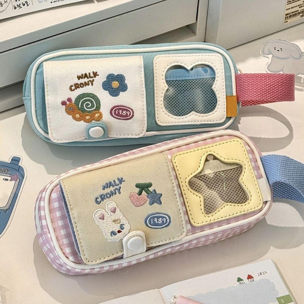 Large Capacity Pencil Case Star Picnic Series Stationery Bag Stationery Organizer School Office