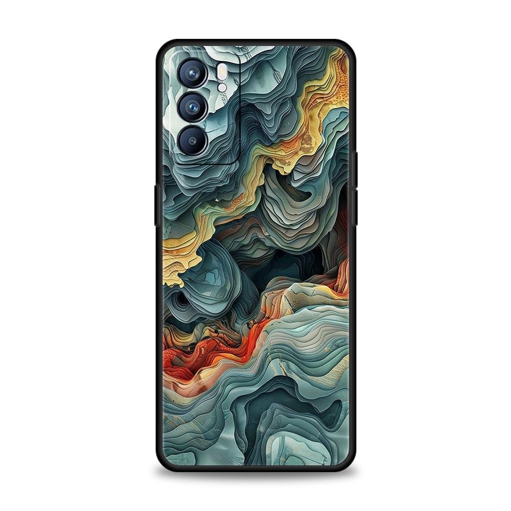 Складной чехол с текстурой для Oppo A17 A31 A54 A57 A78 A79 A98 Find X5 X6 Reno 6 7 8 10 11 12 13 F Pro 5G Мягкий ТПУ чехол Fundas