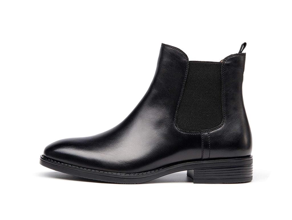 Ботинки женские [ZUYEE], кожаные, на плоской подошве, ботинки, стильные, в, черном цвете, 24.0см