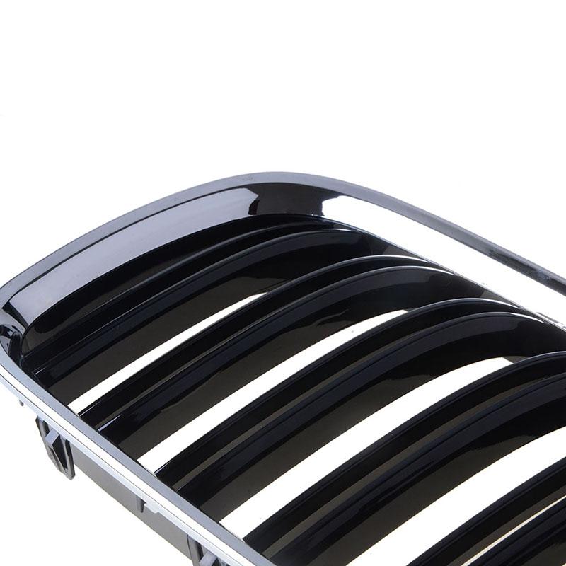 Подходит для BMW 7 серии F01 F02 730D 740D 750D 2009-17, передний бампер автомобиля, впускная решетка, двойная планка, передняя решетка для почек, украшение