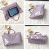 Stripe PVC Striped Tote Bag Letter Print Letter Prints Handbags  Grocery Handbag