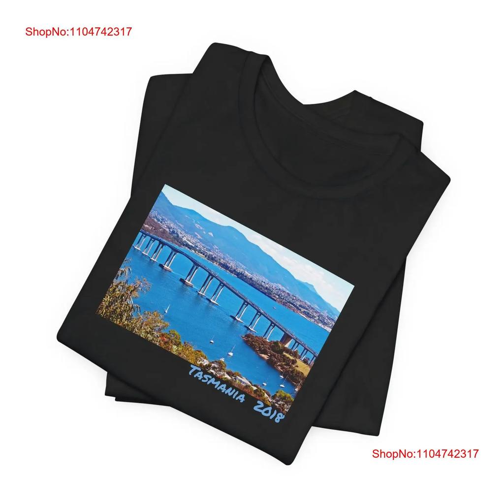 TasUnisexia Australia Photo 2018 T Shirt Water Landscape Bridge Fine Art Print vintage Washed Stretched Breathable Unisex fashion