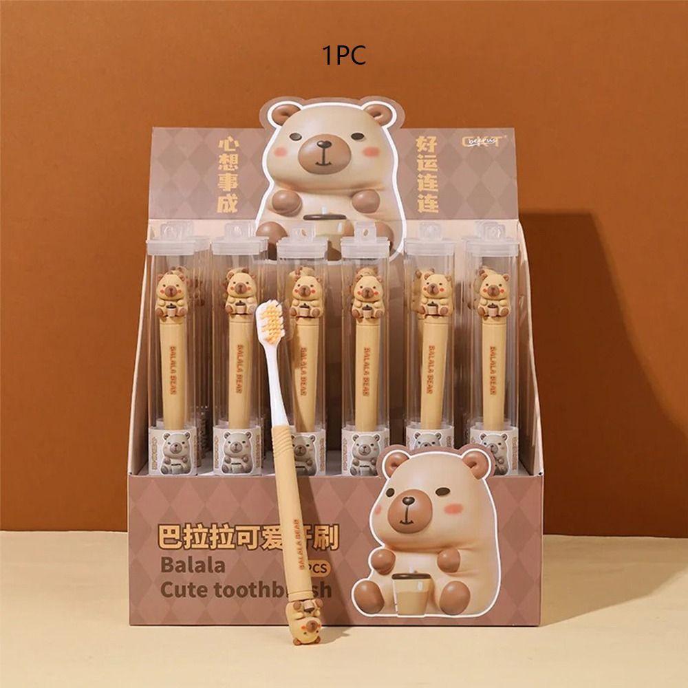 Силиконовая зубная щетка Капибара ПЭТ Аниме Зубные щетки Новая Мультяшная Зубная щетка