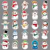 50 Snowman Doodle Cartoon Christmas Fresh Children's DIY Mobile Suitcase Stickers Waterproof