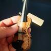 Leather Mini Violin Pendant Exquisite Bag Pendant Fashion Violin Keychain  Gift