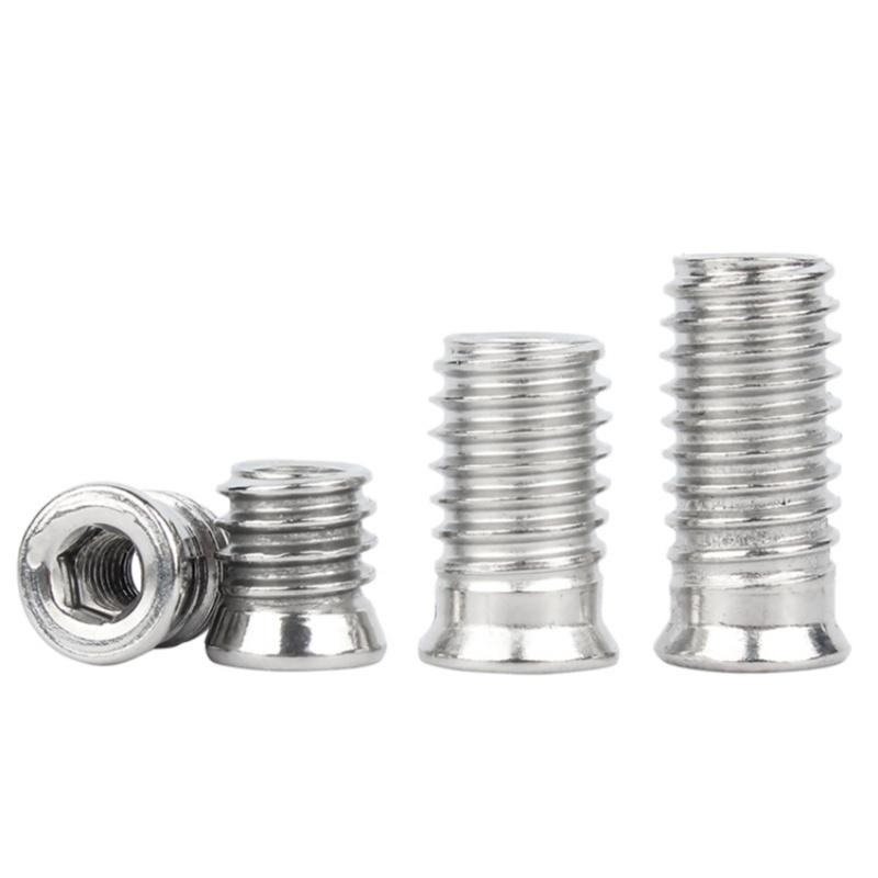 M4 M5 M6 M8 Нержавеющая сталь 304 Врезные гайки с шестигранным шлицем с резьбой для деревянной мебели