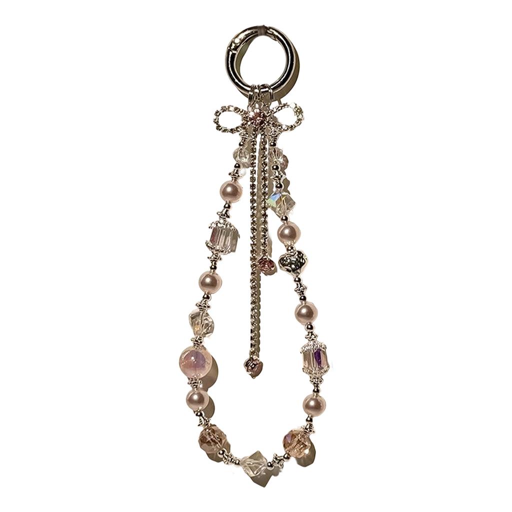 Beaded Camera Phone Strap with Cuteness Butterfly Digital Charm Fashionable Phone Accessory for Phones and Bags