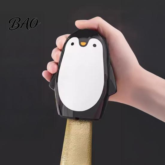 Barbecue Bottle Opener Magnetic Penguin Beer Opener, Funny Cap Remover with Wall Cute Mountable Design, Portable for Party Camping Glass Crown