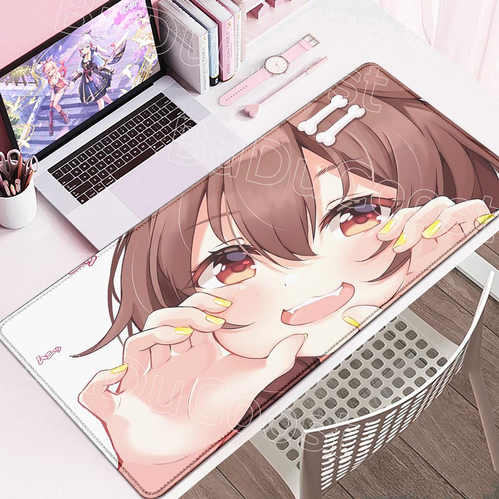 Новый Кавайный Милый Инугами Короне Коврик для Мыши Игровые Аксессуары Клавиатура Настольный Коврик Нескользящий Ноутбук Большой Аниме Hololive Девушка Коврик для Мыши