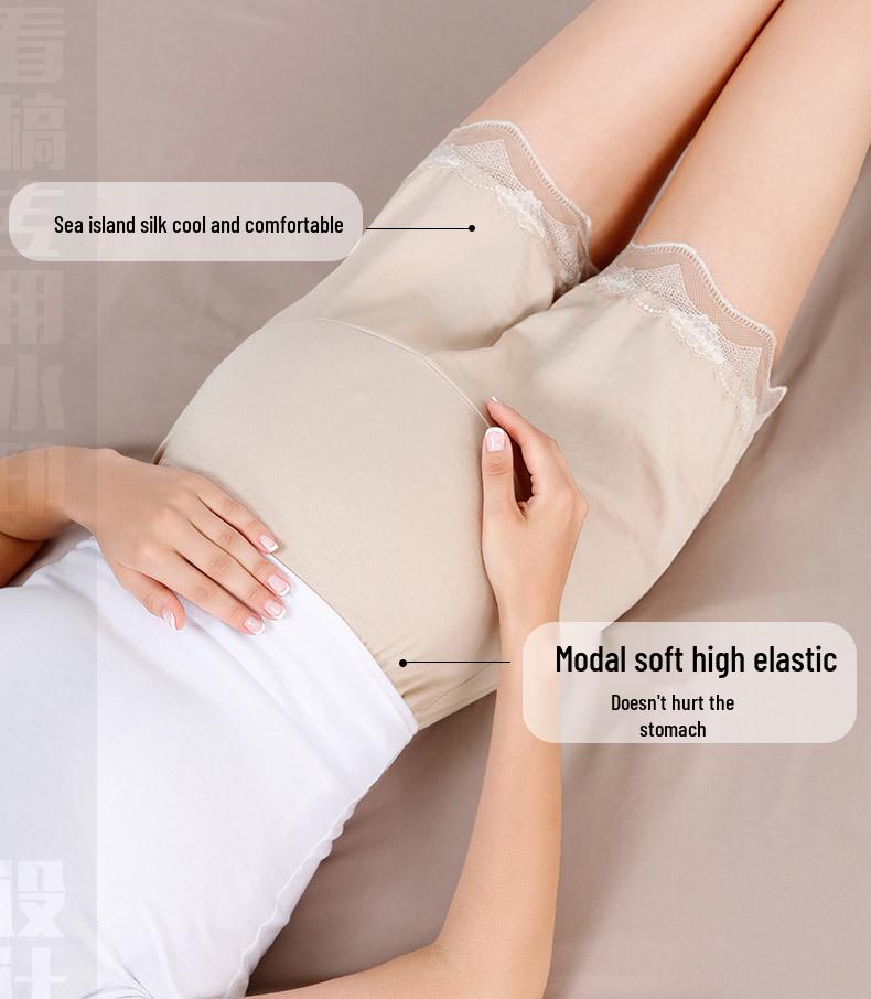 Summer Maternity Safety Leggings - Lightweight Anti-Exposure Pregnancy Shorts