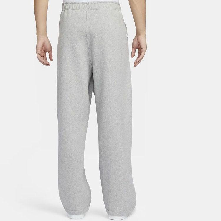 Nike Спортивные штаны Swoosh с открытым низом для мужчин, флис, серые FN3343-063