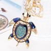 Креативный брелок-черепаха со стразами: Милый мультяшный брелок-черепаха, блестящий металлический кулон