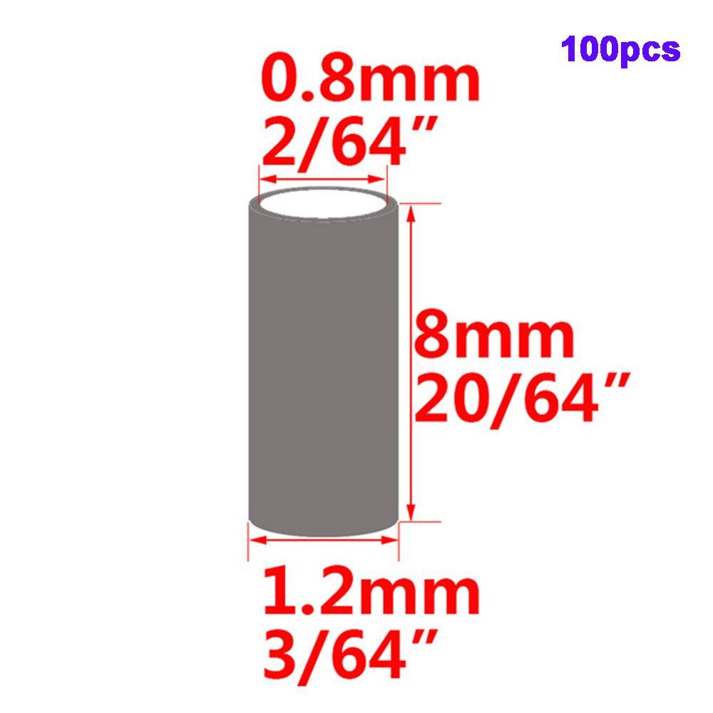 Copper Stainless Steel Crimp Sleeves Connector Fishing Wire Pipe Fishing Line Tube Tackle Tools