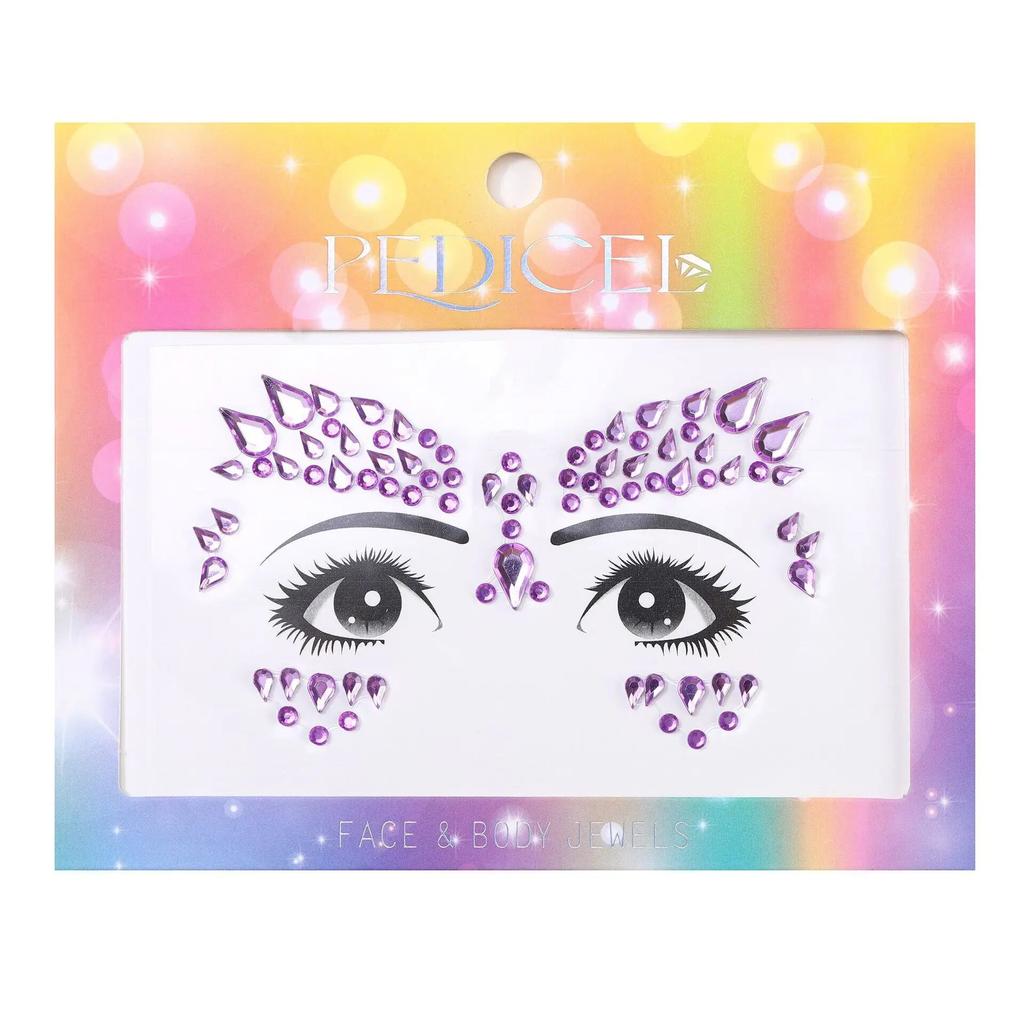 Colourful Kids Makeup Face Stickers Crystal Diamonds Gemstones Girls Women Holiday Glitter Party Self Adhesive Eye Face Tattoos