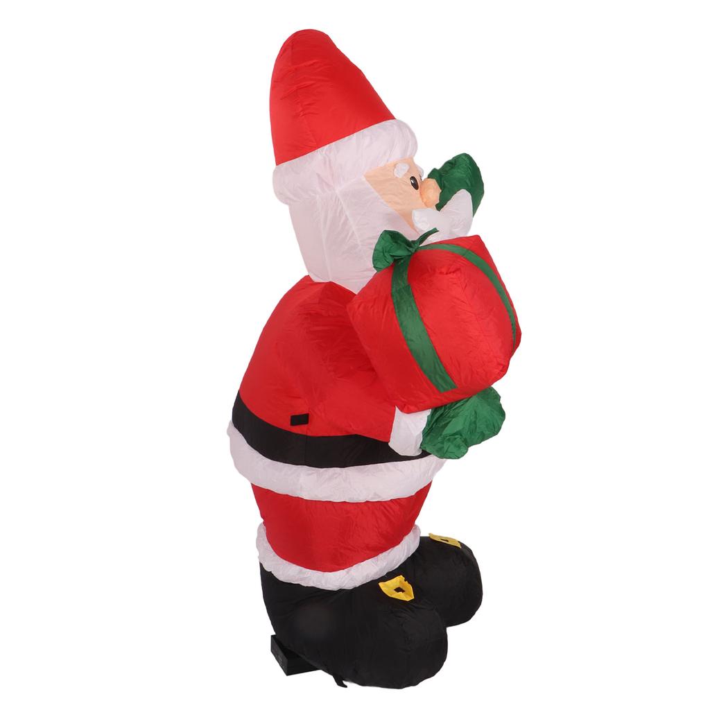 Рождественское надувное украшение 4 фута из полиэфирного волокна Дед Мороз держит подарок на Рождество