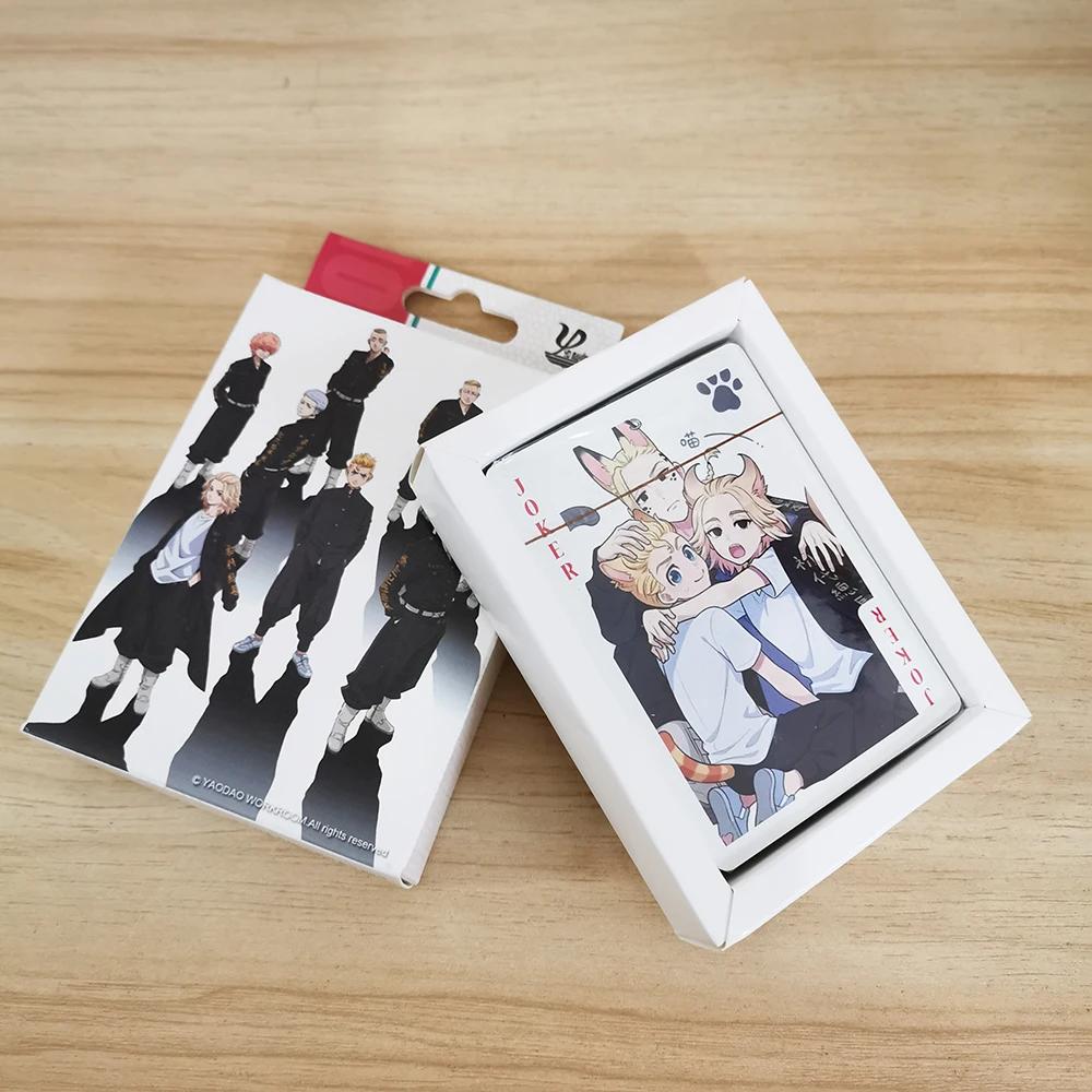 Anime Poker Cards Tokyo Revengers Cosplay Board Game Cards Matsuno Chifuyu Mikey Hardcover Collection Box