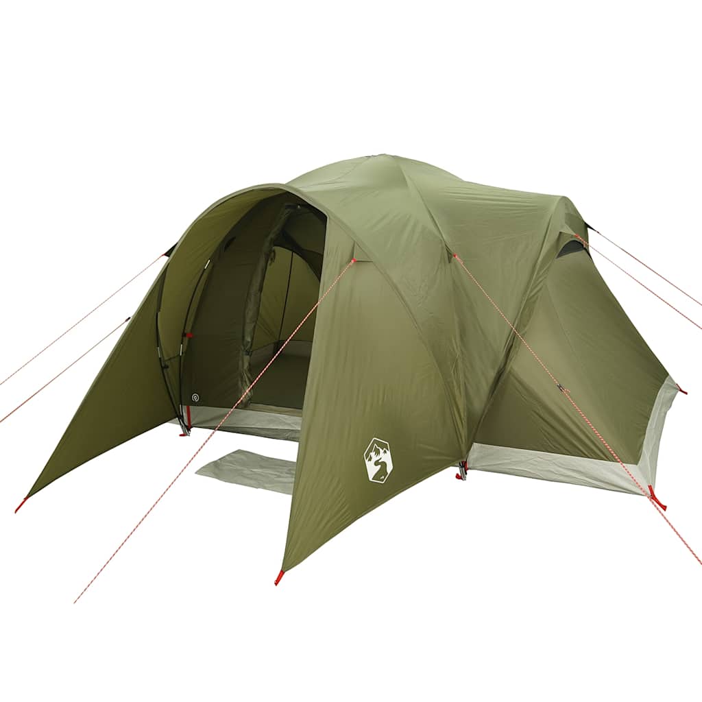 Dome Family Tent for 6 Persons Olive Green Waterproof