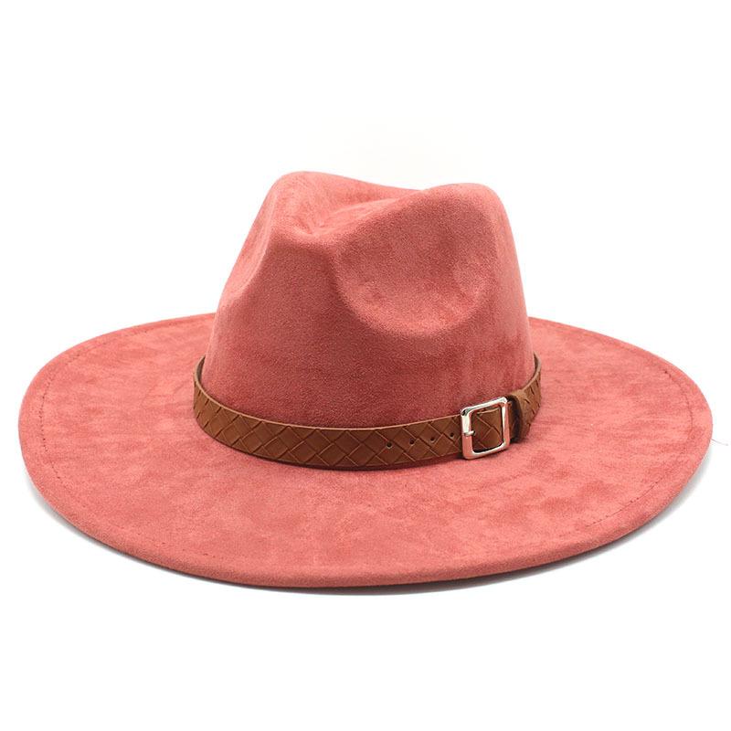 Замшевая шляпа в стиле джаз с большими полями, модная шляпа для леди и джентльмена, вечеринка, банкет, пальто, подходящая шляпа