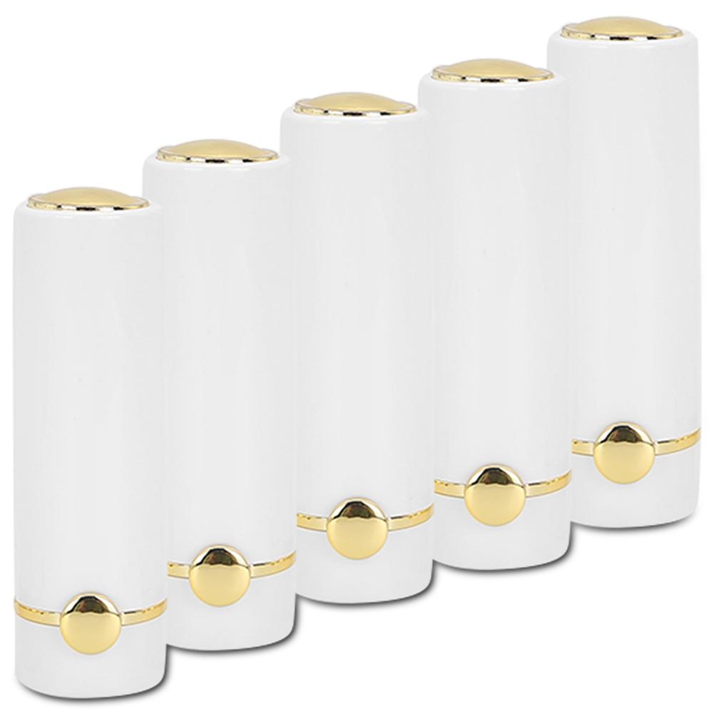 5pcs White Portable DIY Empty Lipstick Tube Lipstick Bottle Container Cosmetic Tool
