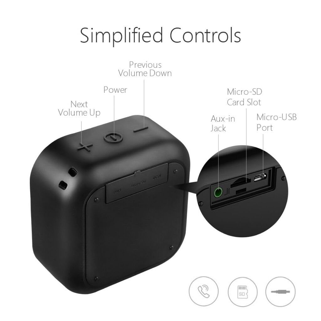 Bluetooth-колонка MIFA A1 Bluetooth 12 часов непрерывной работы USB TWS для ванной комнаты (Компактный, Маленький, Громкий, Водонепроницаемый, Динамик 5.0), Воспроизведение, Type-C