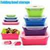Silicone Collapsible Foldable Lunch Bento Box Bowl Food Salad Storage Container