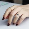 Кольцо на палец с гладким гальваническим покрытием - регулируемая геометрическая форма, декоративная полировка, однотонная неравномерная волна, ювелирные изделия для помолвки