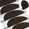 VidaXL Self-Adhesive Stair Treads 10 Pieces 56 X 17 X 3 Cm Dark Brown Semicircular 149687