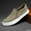 Модная мужская повседневная парусиновая обувь Осень 2025 Дышащие мягкие эспадрильи слипоны Мужские лоферы Кроссовки Удобные низкие кроссовки Обувь
