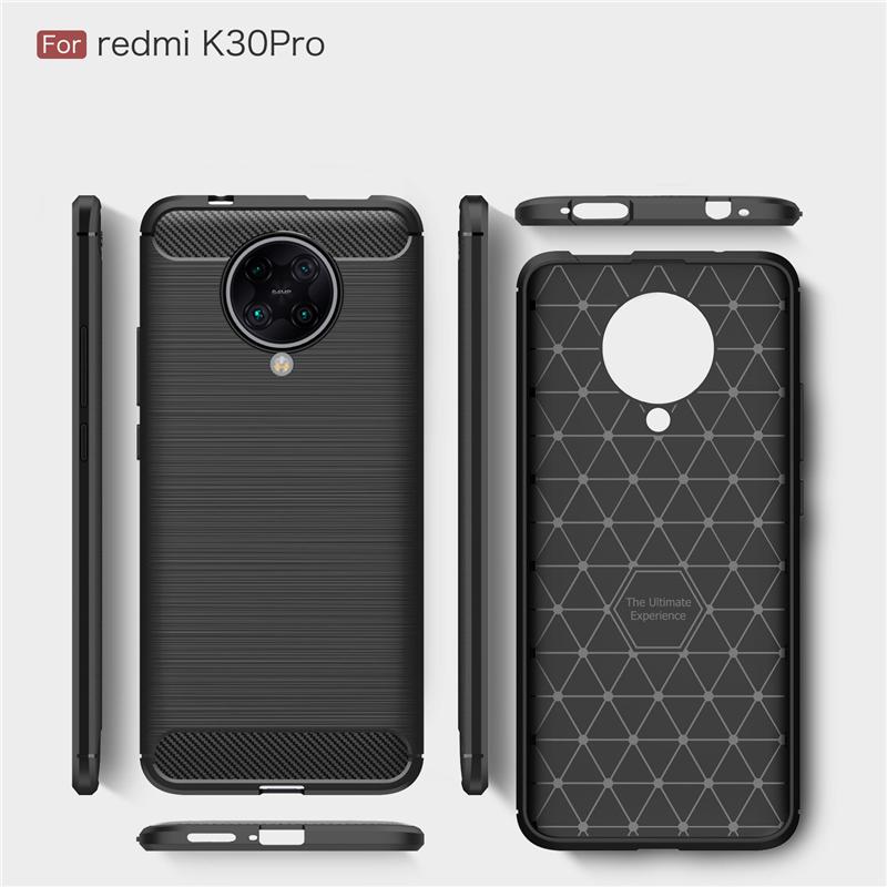 Чехол из углеволокна для Xiaomi Poco F2 Pro Чехол Xiaomi Poco F2 Pro Резиновый силиконовый противоударный чехол на заднюю панель для Xiaomi Poco F2 Pro
