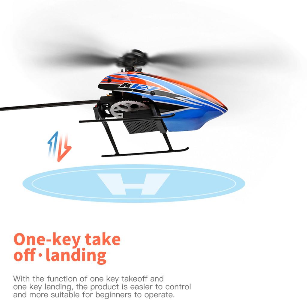 WLtoys XKS K127 RC Helicopter Remote Control Helicopter for Beginners 6-axis Gyro Single Blade RC