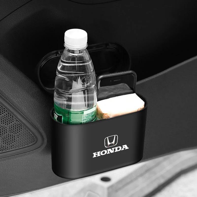 EAV3 Car Portable Trash Can Auto Logo Sundries Storage Box For Honda Civic Fit Jazz Accord Pilot CRV Odyssey Passport City Shuttle