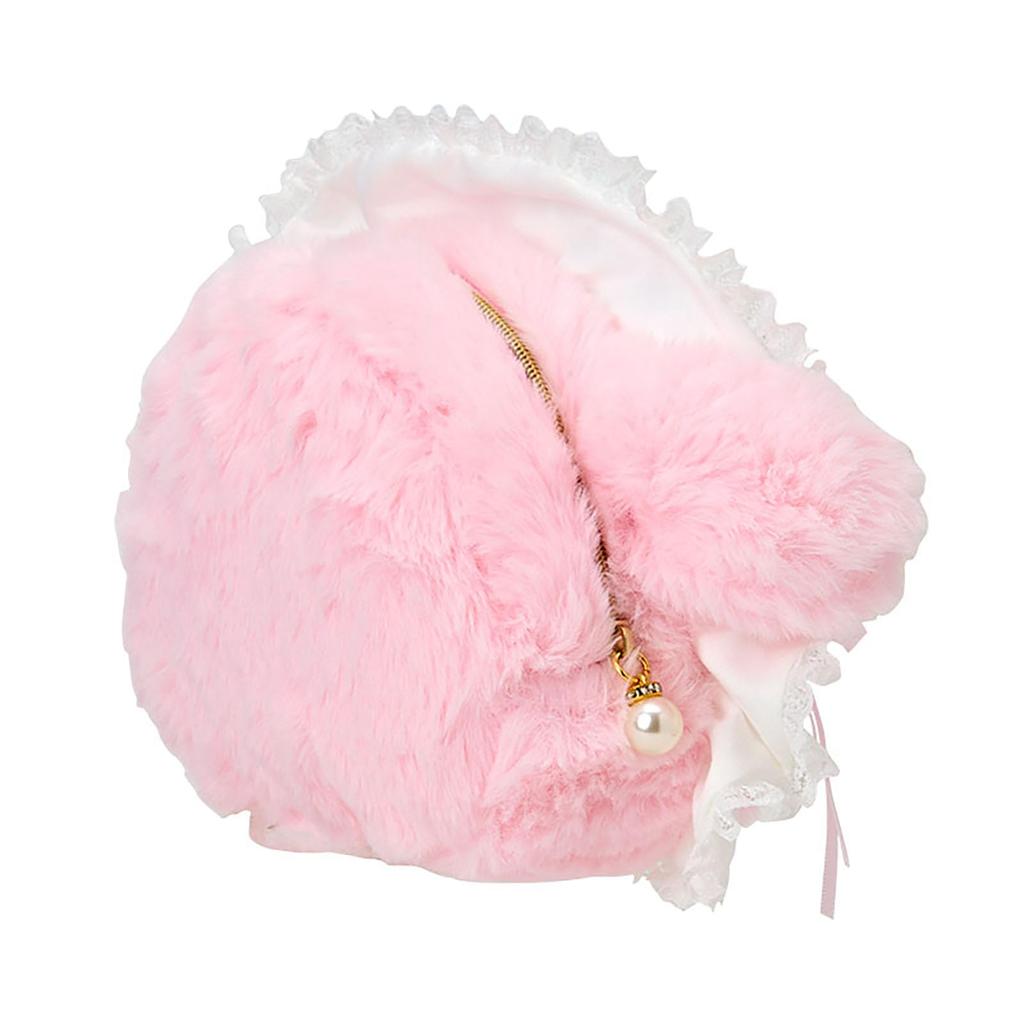 Sanrio Pouch My Melody Suitable for ages 3 and up 012122 Face-Shaped (White Frill) - - -
