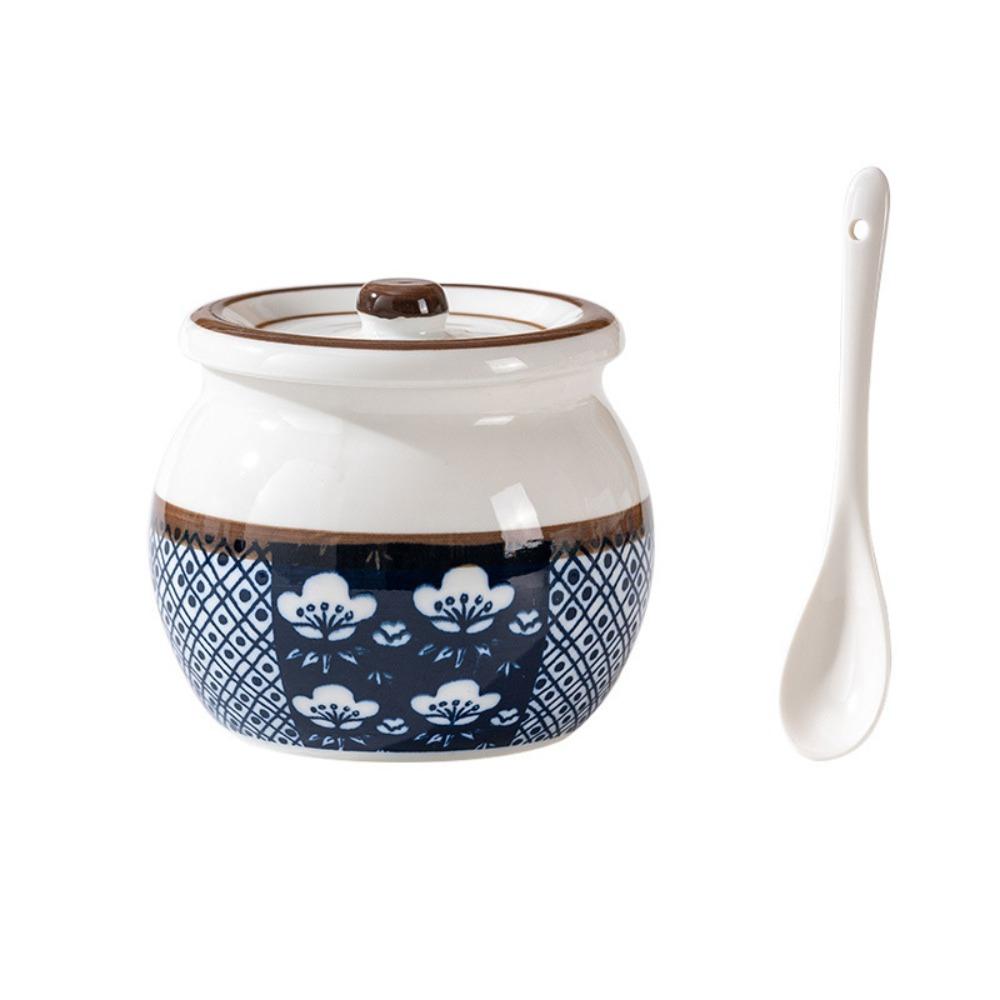 Пылезащитная расписанная вручную керамическая банка 330 мл контейнер для приправ бутылка для приправ соль/сахар