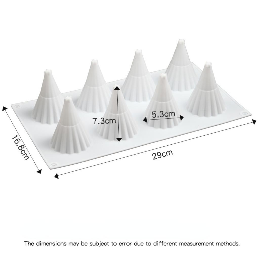 Креативная силиконовая форма для шоколада в виде рождественской елки, полосатый конус, набор для выпечки конфет, печенья, мороженого, торта, декора, мыла, свечей