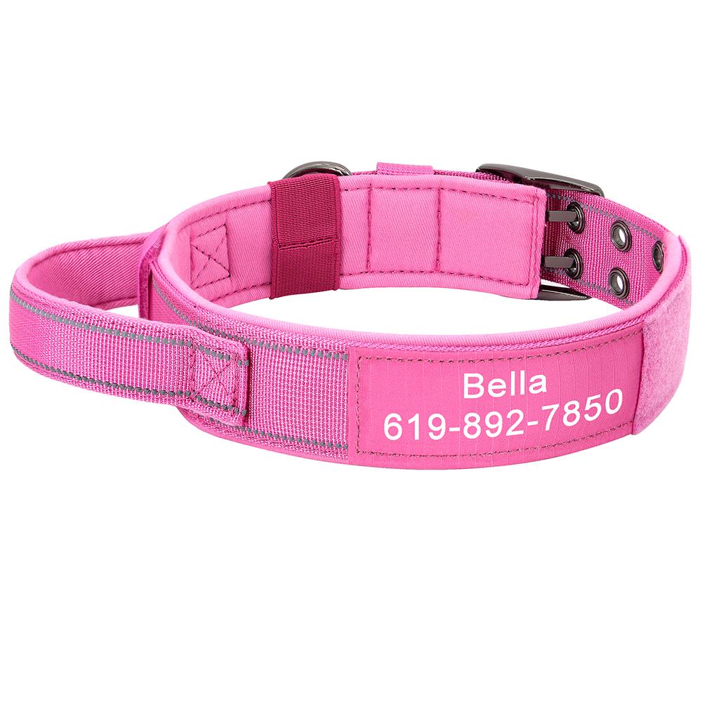 Индивидуальный военный ошейник для собак, персонализированные тактические аксессуары из нейлона, регулируемый ошейник для средних и больших собак, ошейники для немецких овчарок