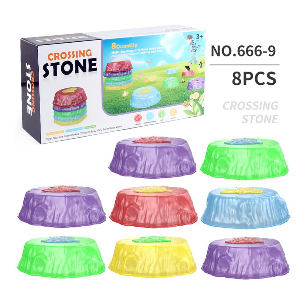 6/8Pcs Luminous Stepping Stones,Kid Sensory Training Toy Sensory Balance Board Toy Preschool Obstacle Course for Indoor Outdoor