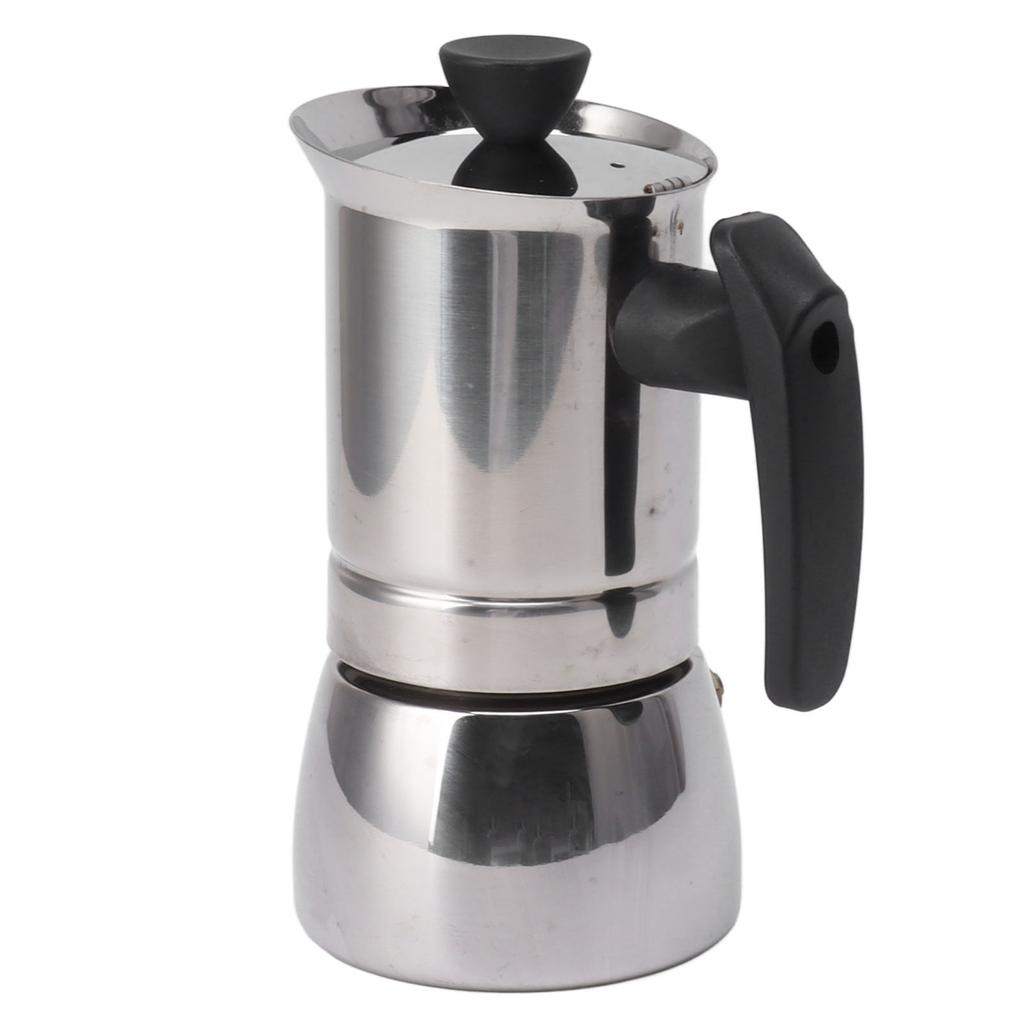 Кофеварка Moka Maker Pot с изолированной ручкой из нержавеющей стали 304, портативная итальянская кофеварка для дома и путешествий 6