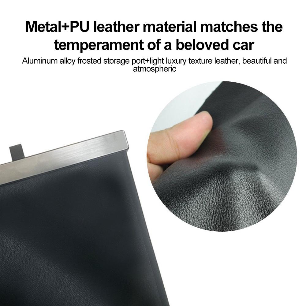 Автомобильный мешок для мусора, водонепроницаемый магнитный адсорбционный мешок для хранения, подвесной мусорный бак, кожаный карман для хранения, герметичный автомобильный мусор