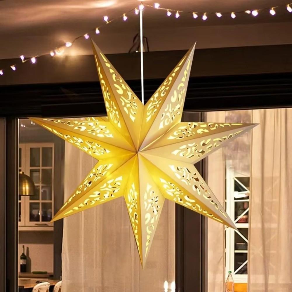 45cm Xmas Lampshade Hollow Out Lamp Cover New Year Decor Christmas Lantern  Islamic Celebration