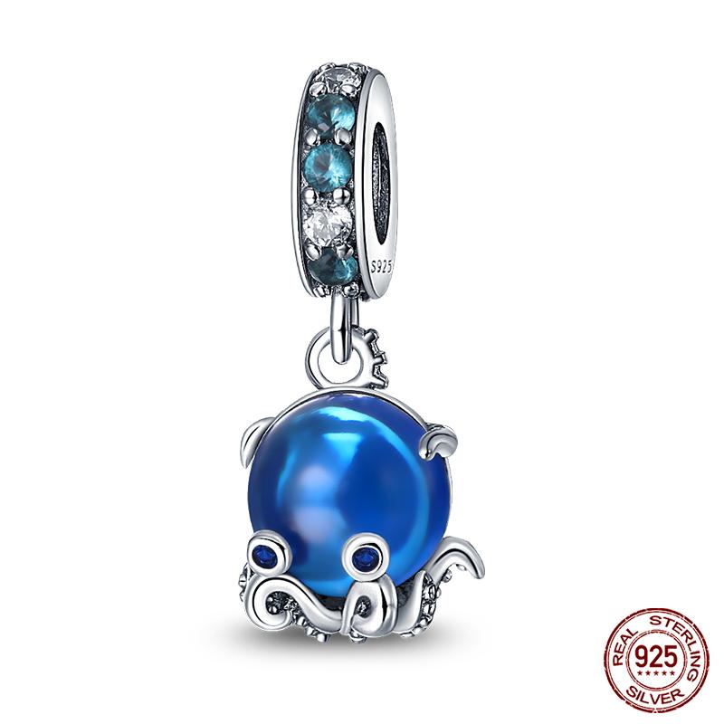 Серия Океан - Оригинальные Настоящие Медные Шармы Бусины Черепаха Краб Русалка Подходят Для Браслета 3 мм DIY Изготовление Подвеска