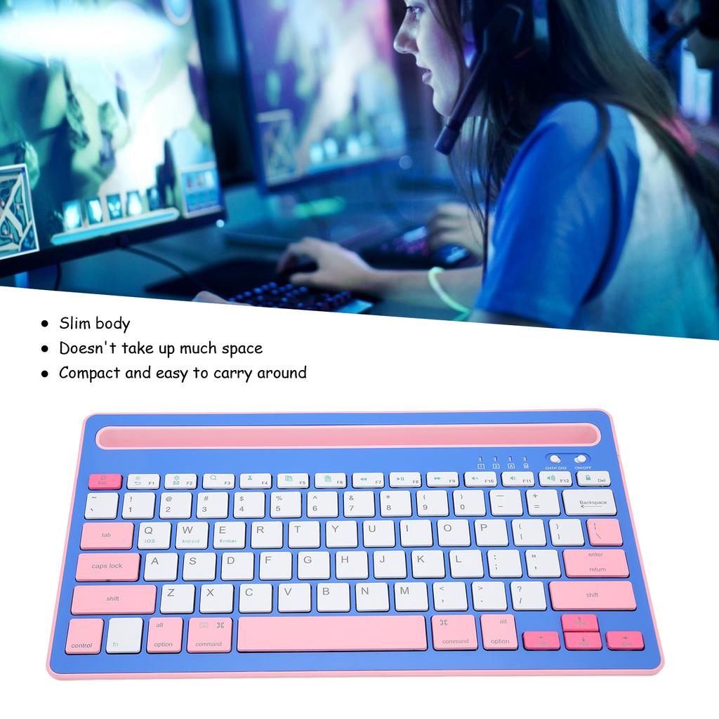 Wireless   Keyboard Rechargeable Ergonomics Silent Keys Tablet Keyboard for Phones