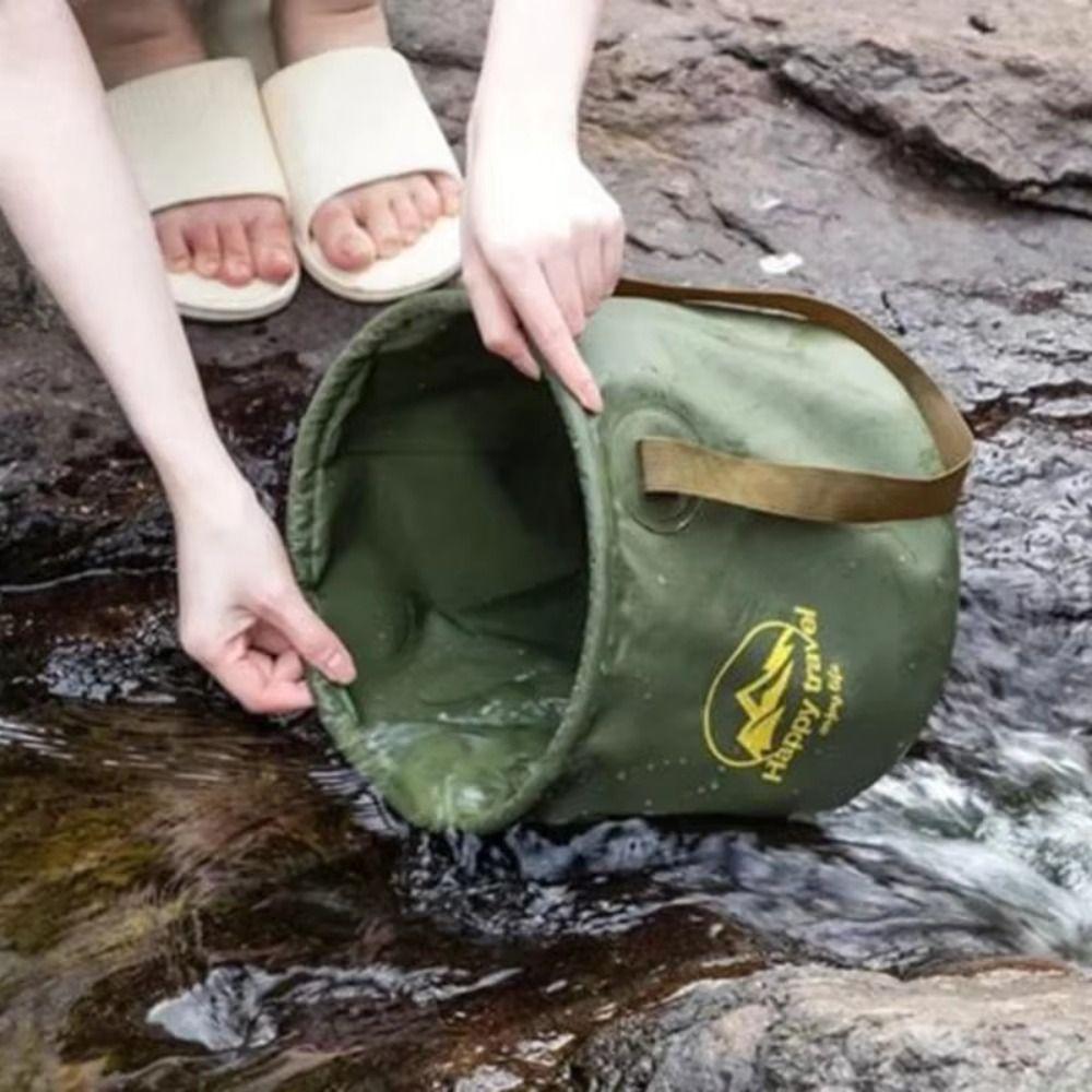 Portable Camping Foldable Sink Collapsible Car Wash Bucket Car Folding Bucket  Gardening