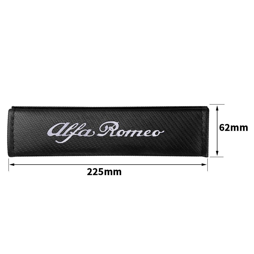 Car Stickers For Alfa Romeo 1/2PC Carbon Fiber Seat Belt Cover Safety Sleeve Padding Car Styling For Alfa Romeo 159 147 166 Stel