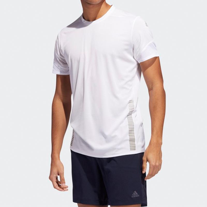 Adidas 25/7 Tee Runner Рубашка для бега с короткими рукавами Мужские топы Белые EI6325