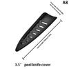 Kitchen Knife Sheath Black Plastic Knife Covers Knife Blade Protector Cover Edge Guards Case Boning Fruit Bread Chef Knife Tool