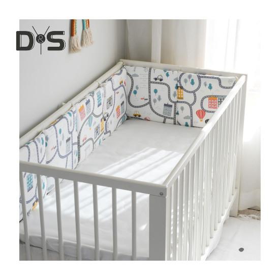 6 шт. противоударный дышащий мягкий чехол для детской кроватки, бампер для детской кроватки, регулируемая моющаяся мягкая подкладка для боковин