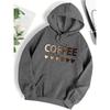 Love Coffee Смешные буквы Графический Принт Толстовка Женская Модная Флисовая Толстовка Повседневная С Капюшоном Осенняя Одежда Оверсайз