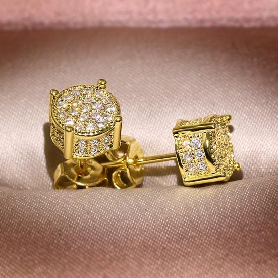 Rhinestone Ear Studs Lightweight Sparkling Stud Earrings Elegant Daily Wear Earrings Jewelry for Women Men Party Accessories