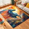 1PC Fantasy unicorn with rainbow Print Carpet Rug for Living Room Bedroom Sofa Doormat Home Decor Non-slip Floor Mat