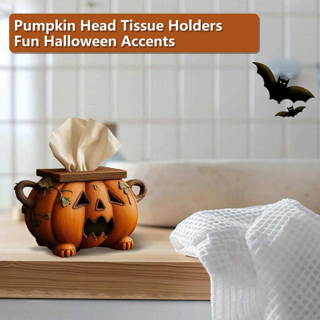 Halloween Pumpkin Tissue Box